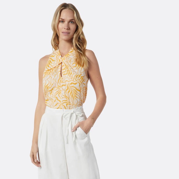 Joie Tops - NWT - Joie - Maraloma Cotton Top - Porcelain Saffron Yellow - Small